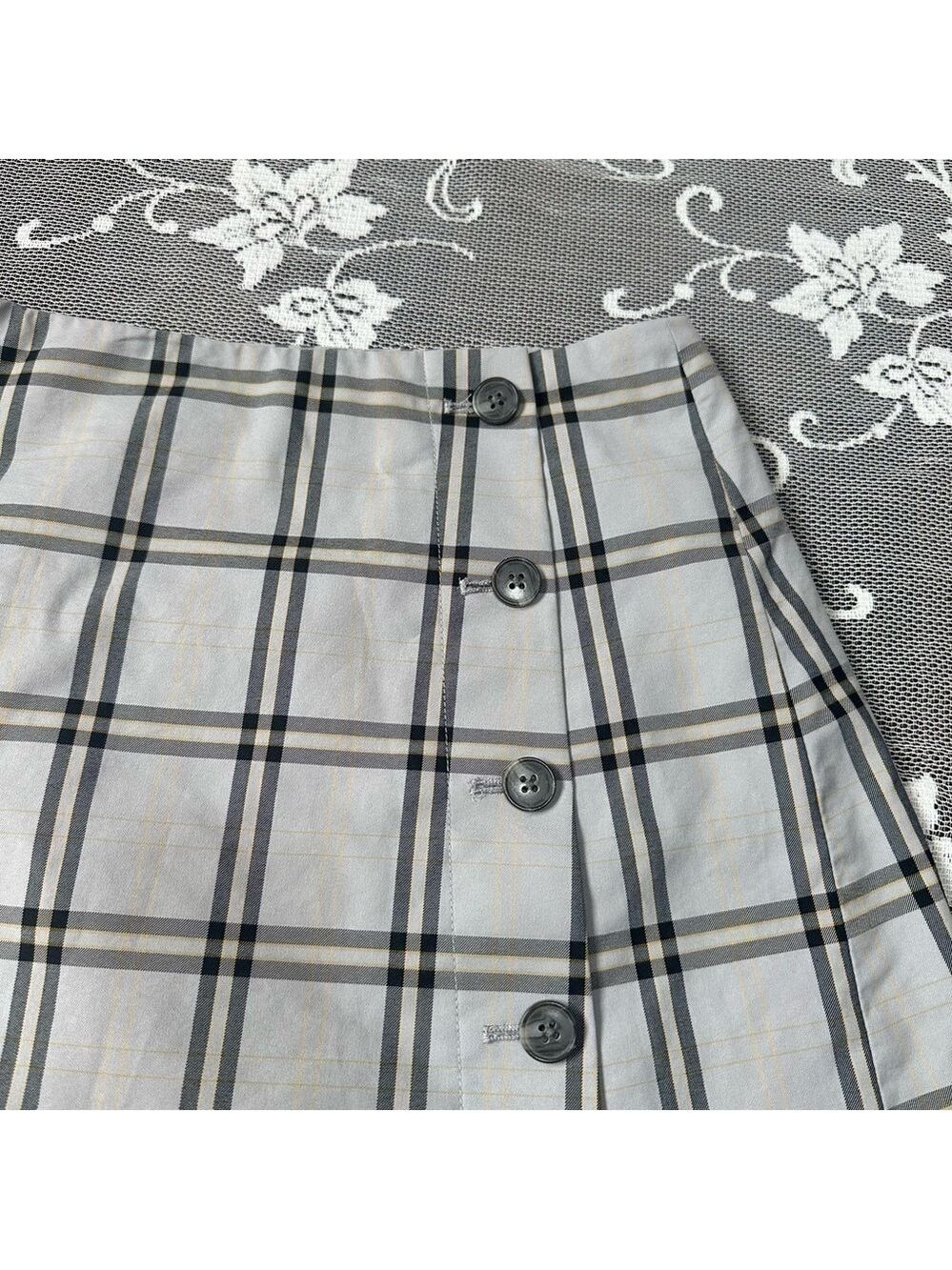 Aritzia Sunday Best Yuri Plaid Mini Skirt Sz 0 - Picture 4 of 11